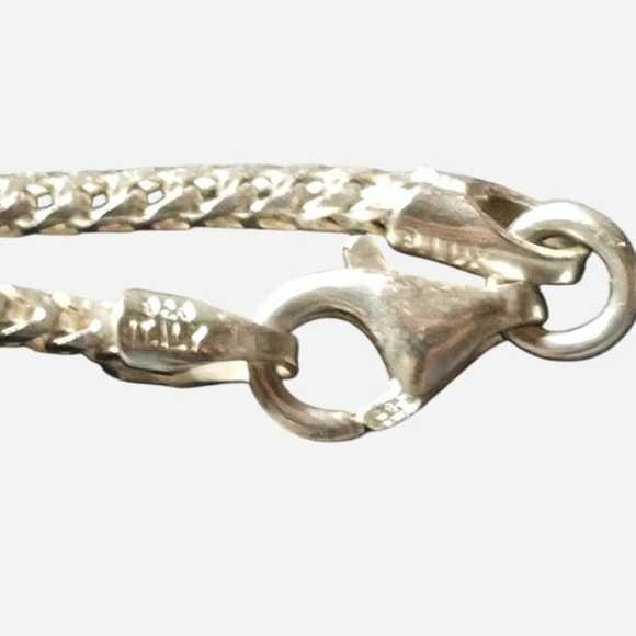 Sterling Silver Red Crystal Pendant On 24" Chain Also Sterling Silver - Picture 6 of 9